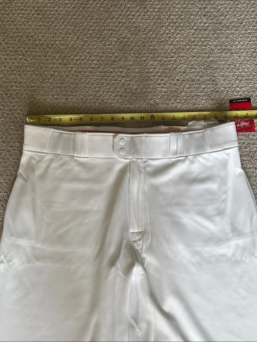 Men’s Rawlings  straight fit White Baseball Pants